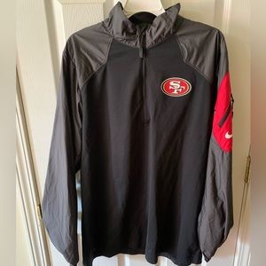 pre-Owned 49ers NFL Onfield Nike Dri Fit Pullover Pullover Size Large